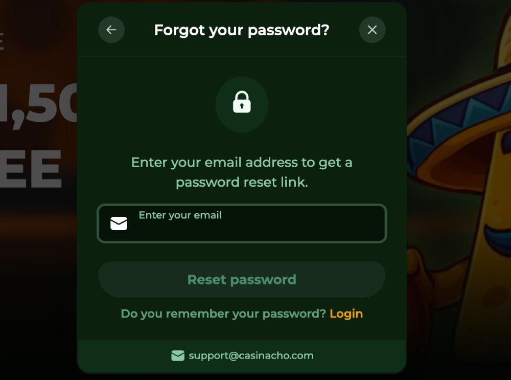 Problemas Frequentes com Registo e Login no Casinacho